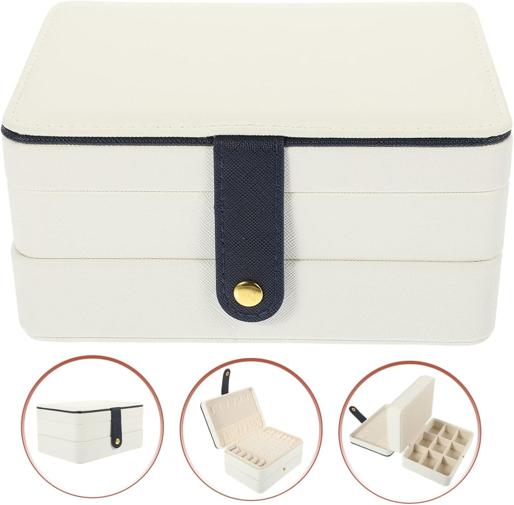 Multi Jewelry Organizer Case Portable Storage for Necklaces Earrings Creative Design for Travel and Home Use Large Capacity