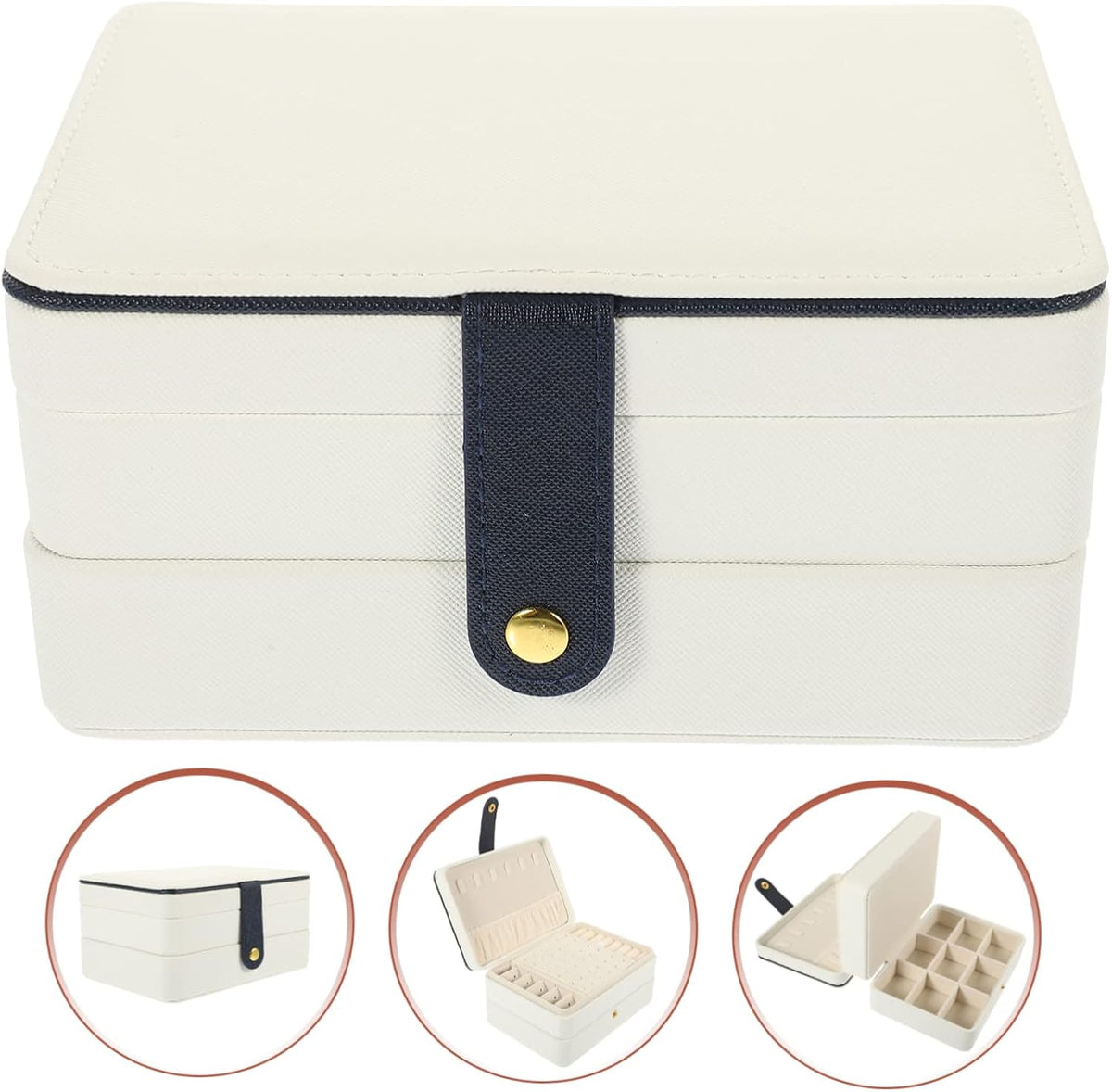Multi Jewelry Organizer Case Portable Storage for Necklaces Earrings Creative Design for Travel and Home Use Large Capacity
