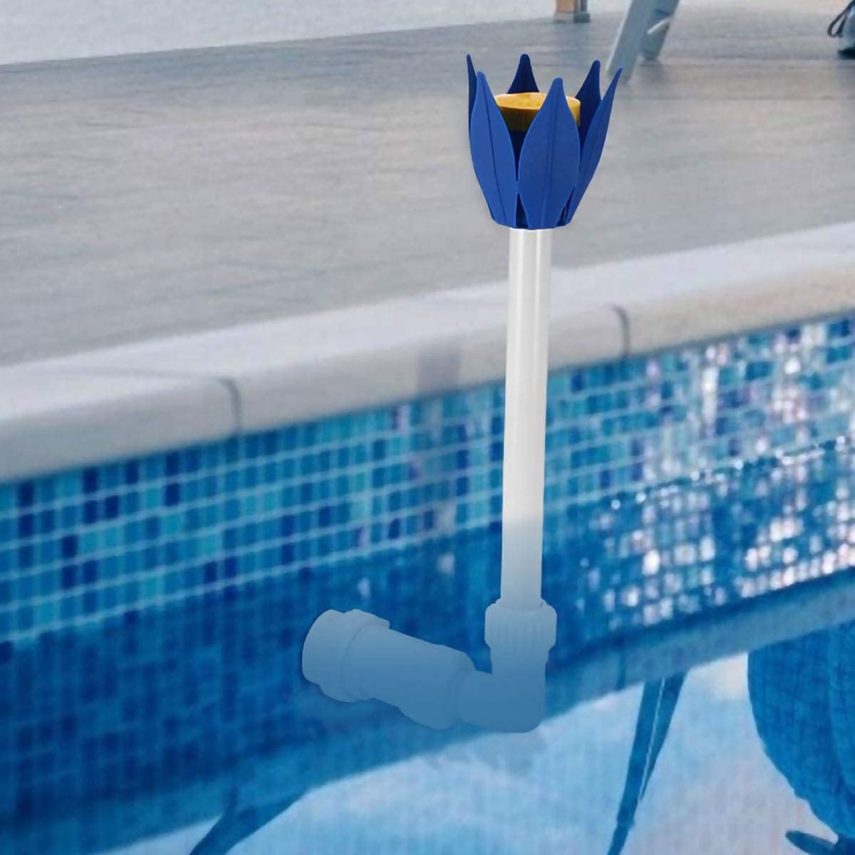 Adjustable Pool Fountain Nozzle, Lotus Flower Waterfall Sprayer for Above-Ground & In-Ground Pools