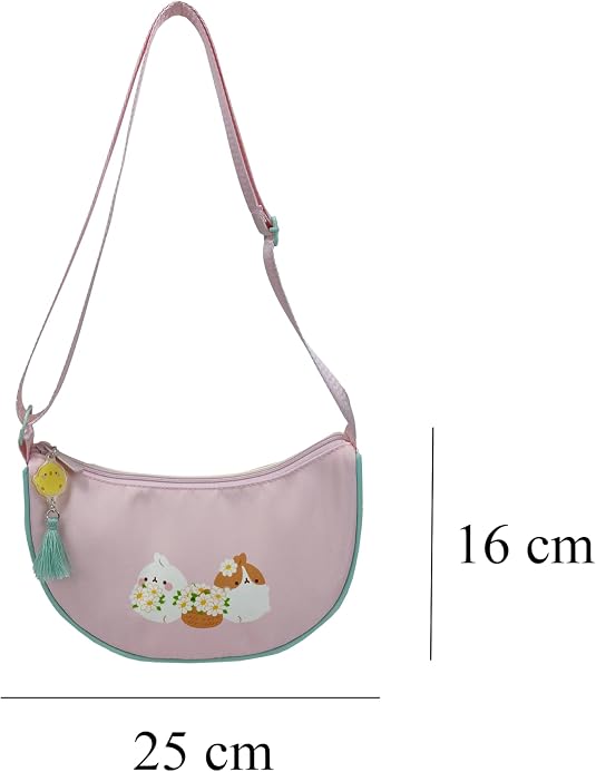 Molang Crescent Moon Handbag Multi-Function Handbag Blossom Pink Official Product