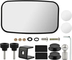 Boat Rear View Mirror, Upgrade Marine Mirror with 300° Curved Surface, 8" W x 4.5" H Boat Mirrors,Marine Mirror for Ski Boats Pontoon Boats Water Skiing Sports Wakeboarding Surfing