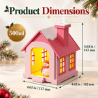 christmas village humidifier, 500ml Snow House with Light & Chimney Mist