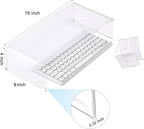 Acrylic Monitor Stand, Clear Laptop Riser with Phone Stand, 16 x 8 x 4 in