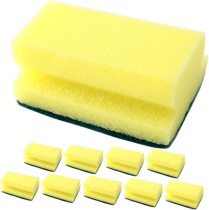 10pcs Dish Cleaning Sponges Non Scratch Sponge Pads Scrubbers for Kitchen Dish Scrub Pad