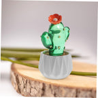 Cactus Ornament Handmade Glass Figure Glass Figurines Crystal Figurines Craft Statue House Plants Indoors Margarita Ornament Mexican Christmas Ornaments Animal Household