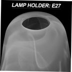 Glass Lamp Shade for Pendant Light, White E27 Simple Style Replacement Living Room Bedroom Use, Decorative Effect and Eye Protection, Easy Install