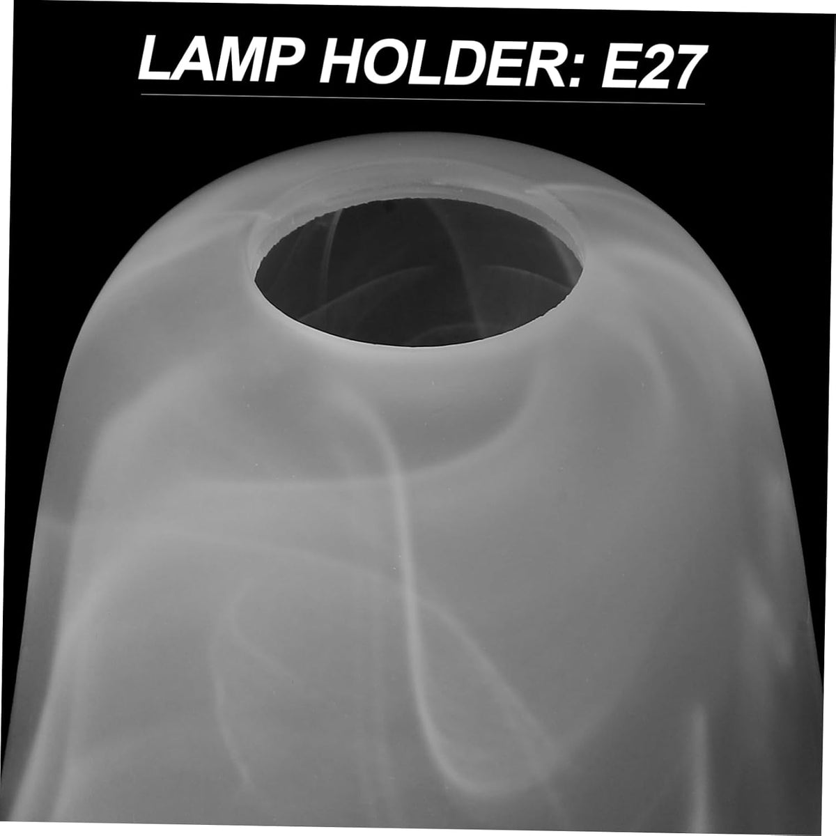 Glass Lamp Shade for Pendant Light, White E27 Simple Style Replacement Living Room Bedroom Use, Decorative Effect and Eye Protection, Easy Install