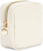 Small Makeup Bag for Purse, Mini Leather Period Bag & Feminine Hygiene Pouch