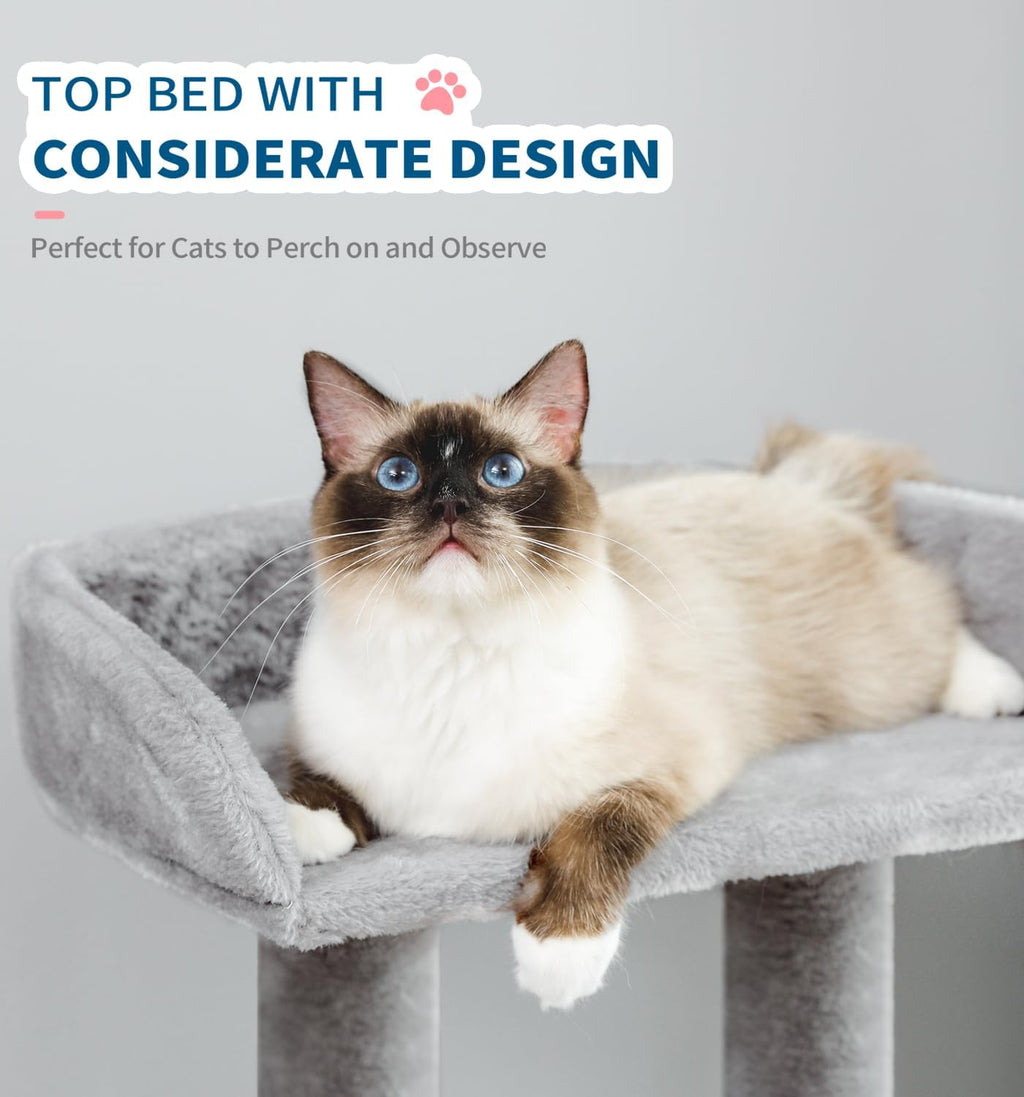 Made4Pets 29" Small Cat Tree, Indoor Cat Condo with Scratching Post