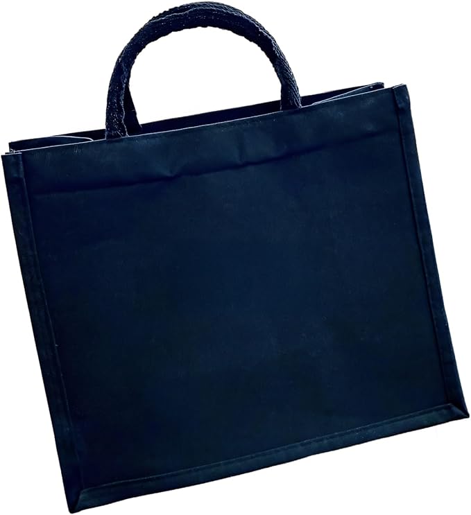 Art Portfolio Tote Bag, Large Canvas Handbag for Artists, 30 x 35 x 18 cm Storage Organizer with Embroidery