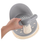 Ergonomic Bathtub Seat with Non-Slip Suction Base Comfortable Bath Chair for Months Multipurpose Tub Seat for Bathing and Playtime Secure Gray Bath Support