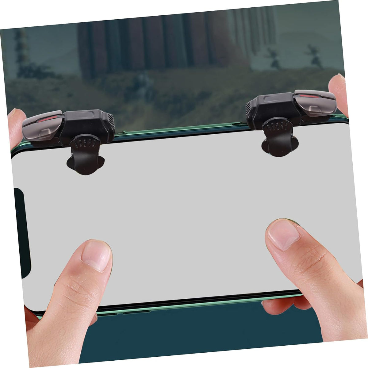 1Pair Game Controller Triggers Compact Six-Finger Linkage Mobile Game Handle Sturdy Design for Enhanced Gaming Experience Compatibility for All Phone Types