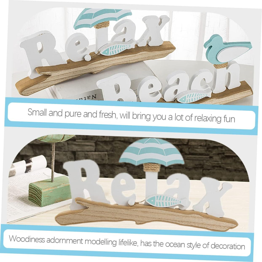 Wood Rope Mediterranean Beach Chair Ornament Decorative Sign Dining Room and Bedroom Accent, Realistic Shape, Creative Retro Style, Home Decor Piece
