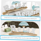 Wood Rope Mediterranean Beach Chair Ornament Decorative Sign Dining Room and Bedroom Accent, Realistic Shape, Creative Retro Style, Home Decor Piece