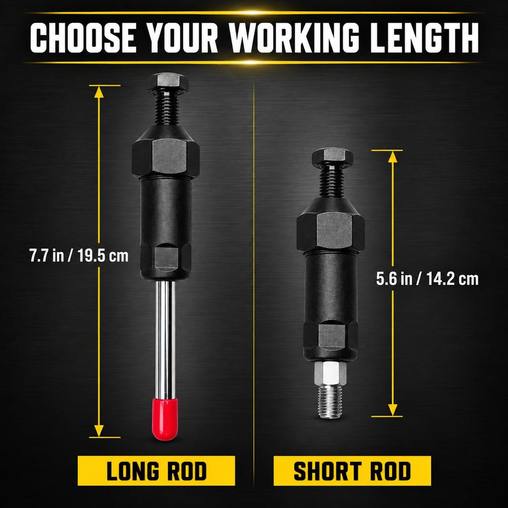 Grease Fitting Cleaning Tool, M10 Screw-Driven Grease Zerk Cleaner (Shot Rod with Adapter)