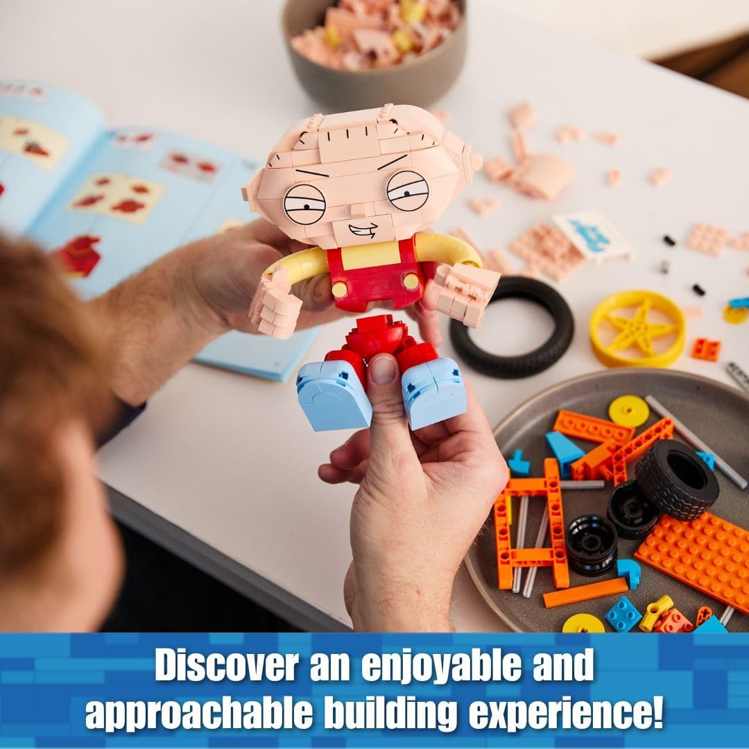 Family Guy Stewie on Trike Building Kit, 429-Piece Collectible Display Model