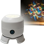 Night Light Projector, Dynamic Rotating Ocean Wave LED Lamp, Galaxy Projector for Bedroom with 360° Moving Projection (World Cup)