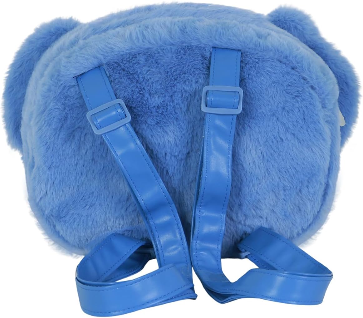 Unisex Kids Plush Face Backpack (pack of 1), Stitch Blue, One Size, Plush Face Backpack
