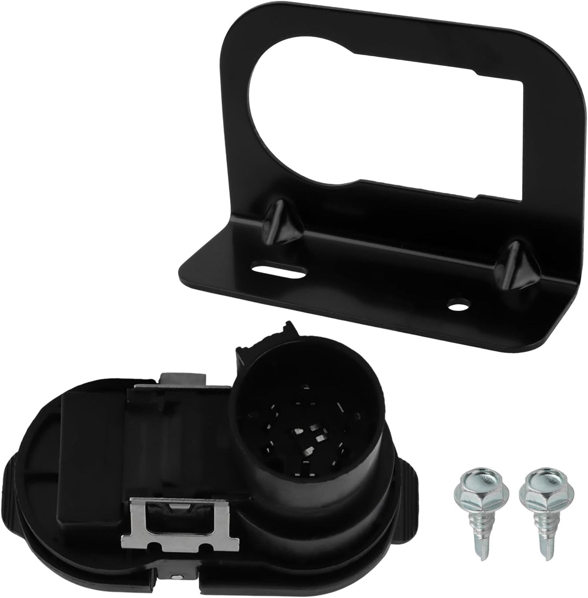 7-Way Blade & 4-Pin Flat Trailer Plug Kit with Bracket, Trailer Brake Harness, Compatible with 2009-2023 Fo rd F150 F250 F350 Trailers Connector 9U5Z-14489-MAA