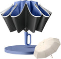 Creative Ring Buckle Windproof Reinforced Umbrella, Sunny Umbrella Automatic Folding Umbrella - Reverse Auto Open for Commuting and Outdoor Use