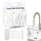 Universal Faucet Cotton Bag, Kitchen Sink Mesh Cotton Sleeve Strainer, Soft Water Flow Anti-Splash Faucet Straining Bag for Kitchen & Bathroom Sink Use (300pcs)
