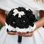 Artificial Flower Bouquet Bridal Bouquet for Bride Wedding Fake for Ceremony Bridal Shower Engagement Party Simulated Flowers Home Decor 9.44 X 6.29 X 6.29 in