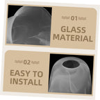 Glass Lamp Shade for Pendant Light, White E27 Simple Style Replacement Living Room Bedroom Use, Decorative Effect and Eye Protection, Easy Install