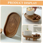Handmade Wooden Tray Decorative Minimalist Design for Charcuterie Cracker Dessert Serving
