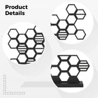 Black Honeycomb Wood Earring Holder, 140+ Hole Jewelry Display Stand for Studs & Dangle Earrings