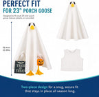 Porch Goose Ghost Costume, Funny Halloween Outfit for Lawn Statue