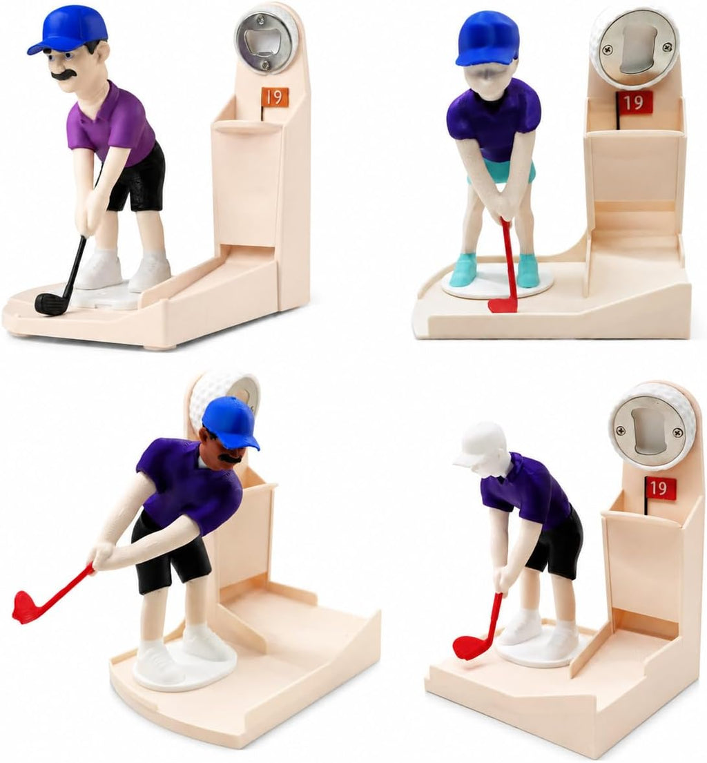Fun Golf Bottle Opener Game with Cap Launcher for Home Bar