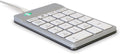 Number Pad Keyboard, USB-C/A Wired, Mini Numeric Keypad with LED Break Indicator, for Financial Accounting, Data Entry & Excel Spreadsheets, White