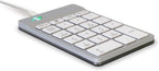 Number Pad Keyboard, USB-C/A Wired, Mini Numeric Keypad with LED Break Indicator, for Financial Accounting, Data Entry & Excel Spreadsheets, White