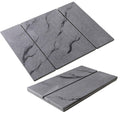 Triple Folding Diatomaceous Earth Dish Drying Mat - 9mm Thick Super Absorbent Hard Stone Drying Mat for Kitchen Countertop, Fast Drying Marble Pattern Heat Resistant Counter Mat, Space Saving