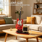 Electric Guitar Model Building Set with Bluetooth Speaker and Stand