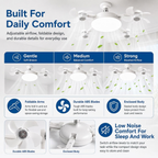 E27 Ceiling Fan Light, Silent LED Fan, Remote Control, 3 Speeds, Dimmable