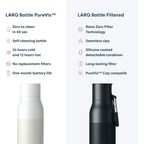 PureVis Smart Self-Cleaning UV Insulated Stainless Steel Water Bottle