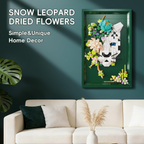 Leopard Flowers Photo Frame Building Blocks Set, 3D Wall Decor Puzzle Toy