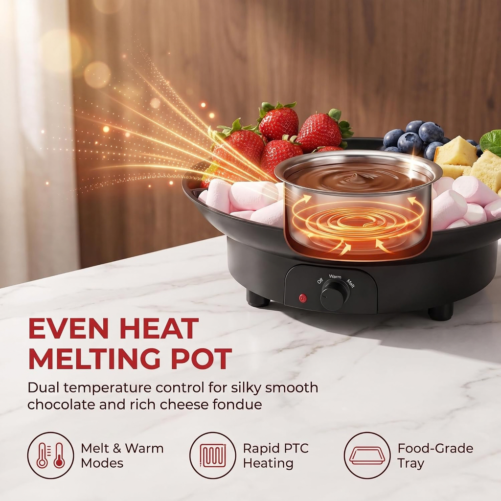 Caramel Apple Lazy Susan,Electric Chocolate Fondue Pot