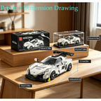 Technic Sports Cars Building Block Set with Display Case for Boys 6+