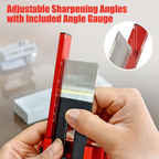 Chisel Sharpening Jig with Adjustable Angle Guide for Woodworking Tools and Blades