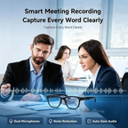 AI Smart Glasses, 8MP HD Camera, Bluetooth Audio, Real-Time Translation
