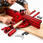 Precision Table Saw Miter Gauge with Aluminum Fence and Flip Stop
