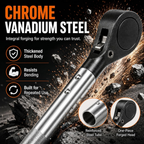 Ratchet Cargo Winch Tensioner Wrench, Heavy-Duty Reversible Truck Strap Tightener Tool