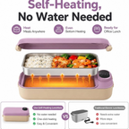 Portable Electric Lunch Box Self-Heating Rechargeable 900ML Stainless Steel for Work Travel