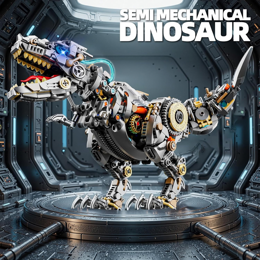 Mechanical Tyrannosaurus Building Blocks Set with LED Light