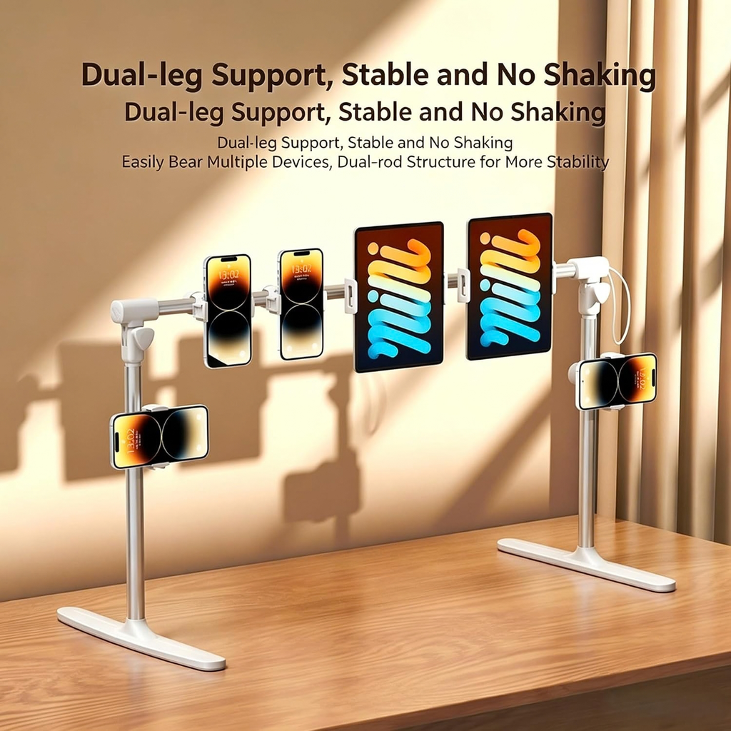 Tablet Stand Holder for Bed, Adjustable Foldable 360° Rotation, Universal Phone & Tablet Stand