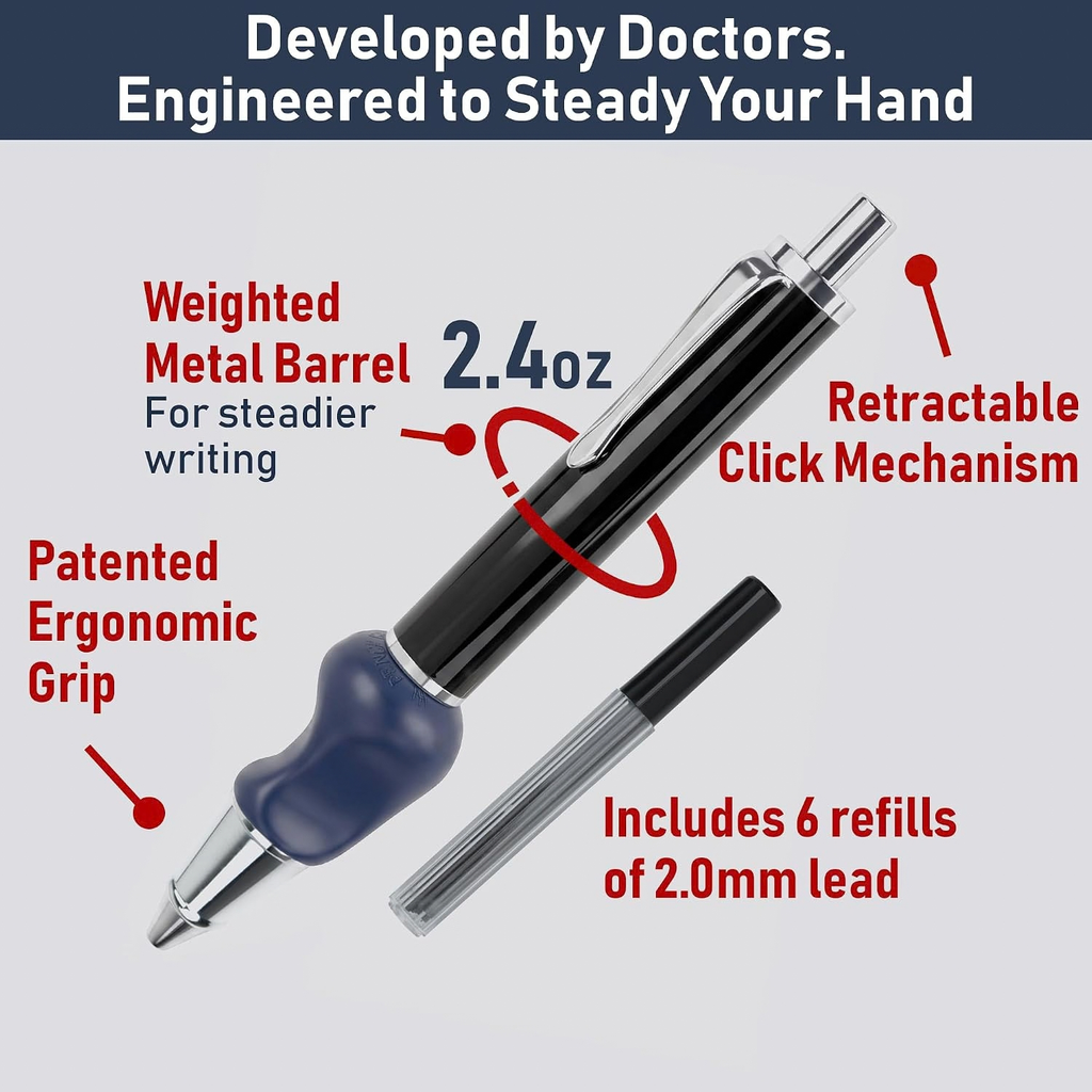 Heavyweight Mechanical Pencil Set, Ergonomic Weighted Pencil With Lead Refills