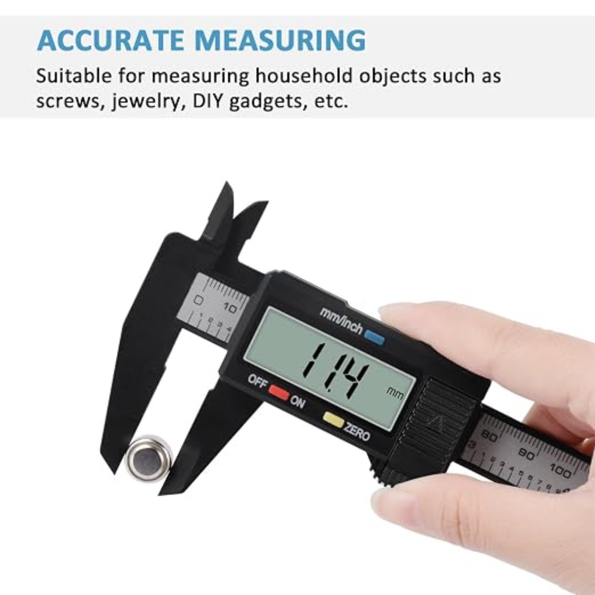 Digital Caliper, Adoric Calipers 0-6 Inch, Inch/mm Conversion, Large LCD