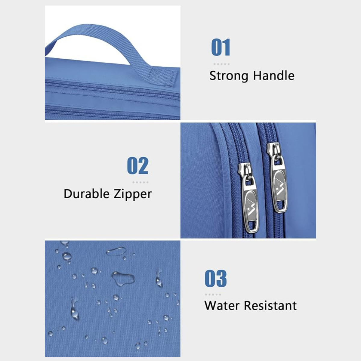 MATEIN Electronics Organizer Case, Cable Organizer Bag with Handle, Blue